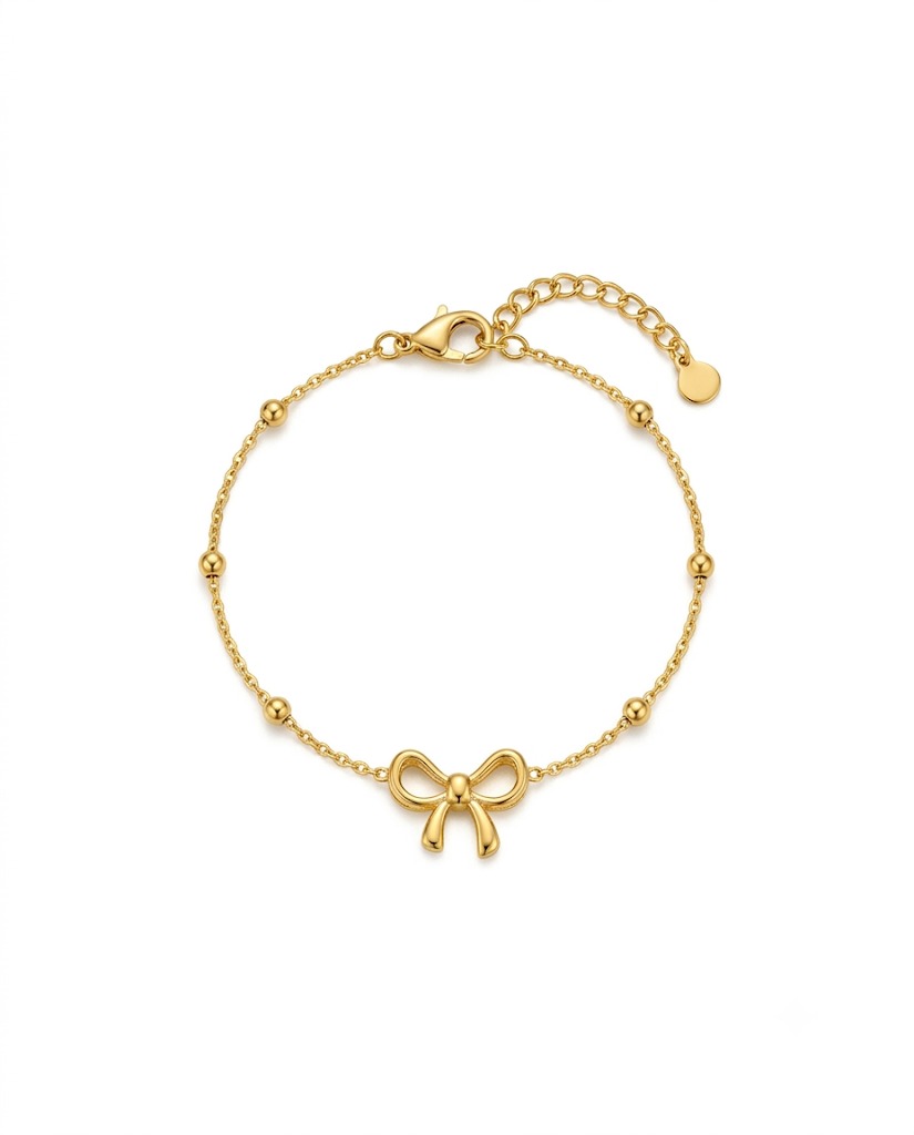 Ribbon Bow Bead Bracelet